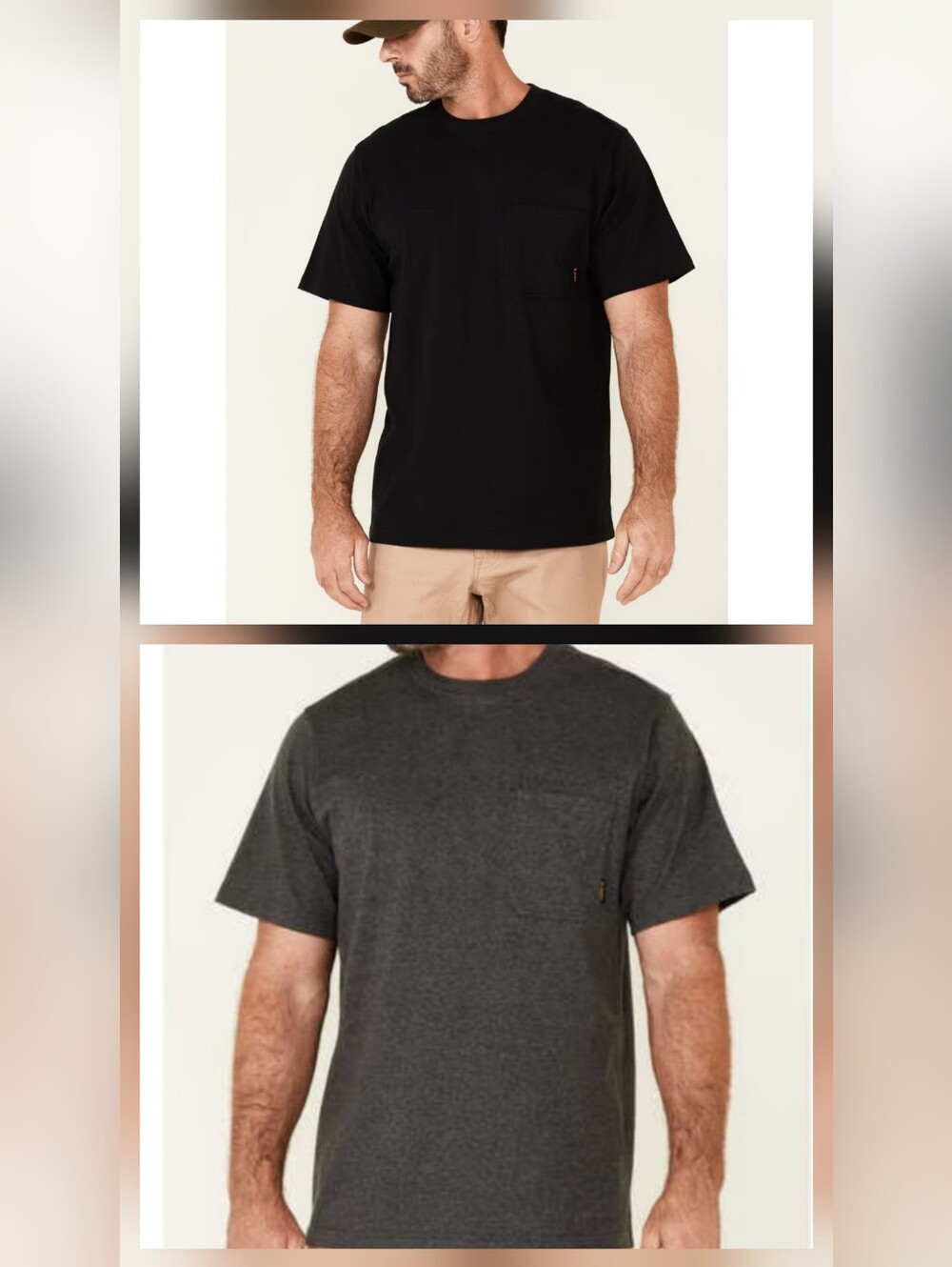 NWT HAWX Men's Forge Short Sleeve Work Poket T-Shirts Bundle Black & Gray Size L